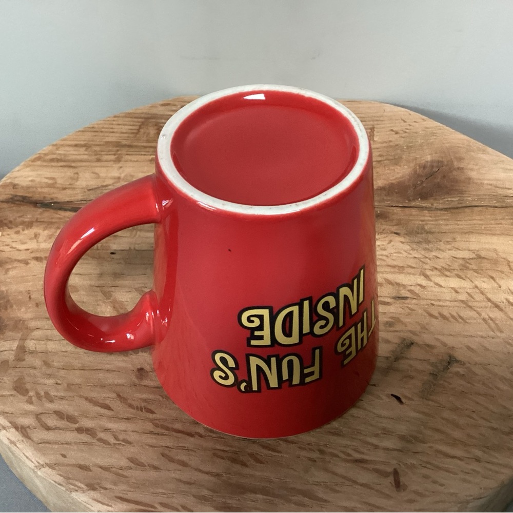 🔴 “The Fun’s Inside” Coffee / Tea / Beverage Mug / Cup - Ceramic - Excellent - Picture 10 of 13